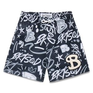 Bucketsquad Youth Black Graffiti Basketball Shorts YXL (11/12)